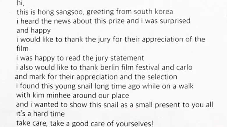 Hong Sangsoo – Winner of the Silver Bear for Best Screenplay screenshot 1